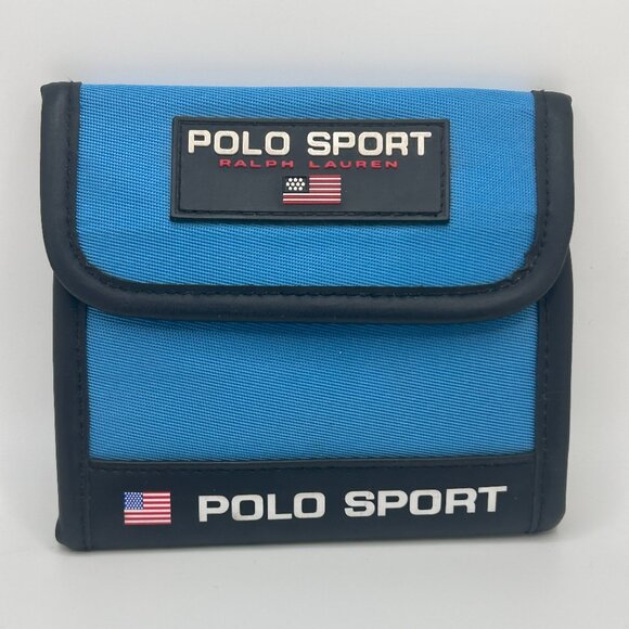 Vintage Polo Sport Ralph Lauren Blue Nylon 90s Wallet